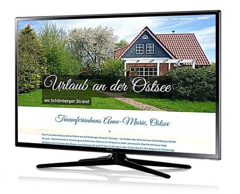 Realisierung einer Onepage-Website für Ferienhaus an der Ostsee